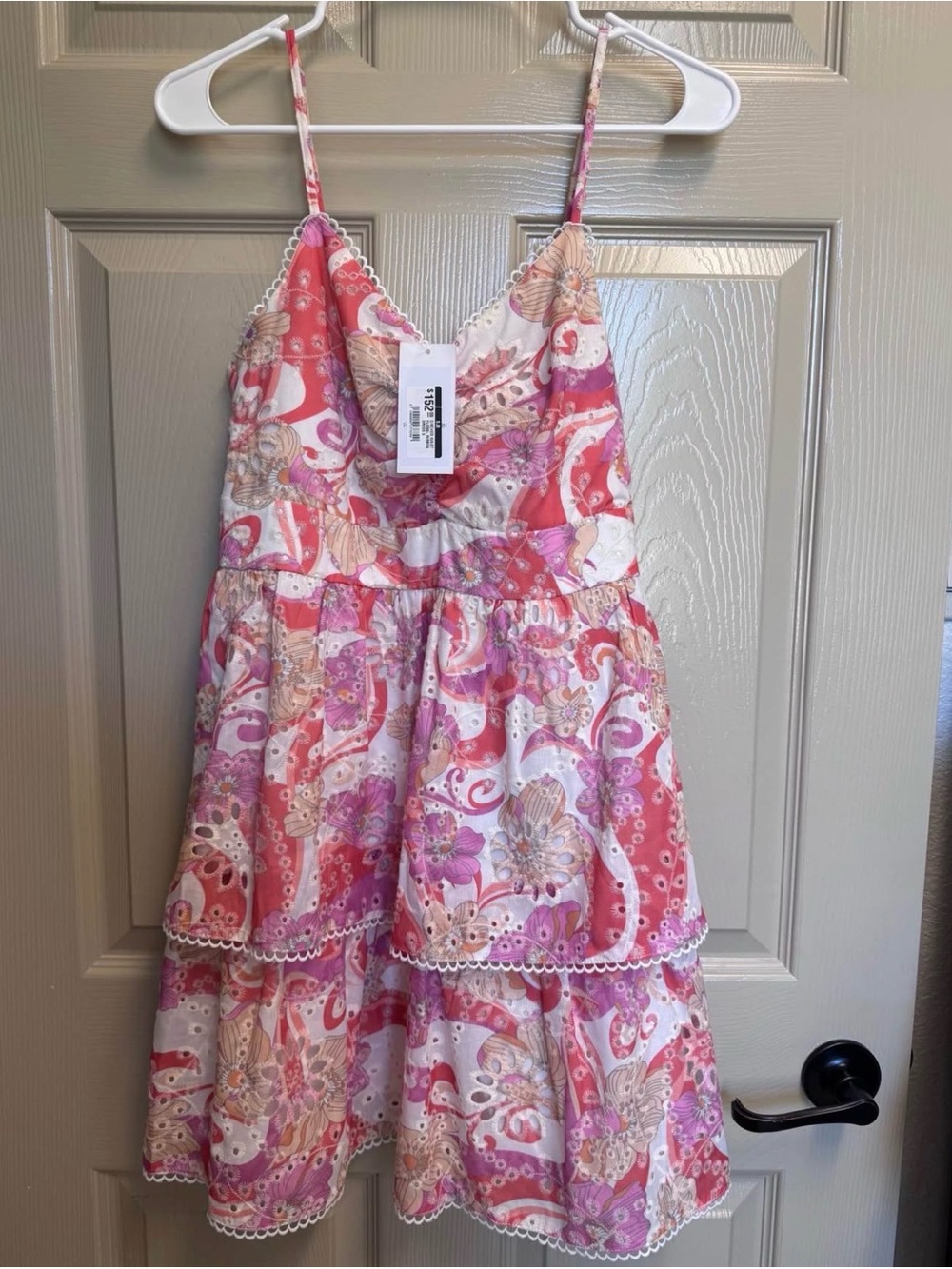 Joy Joy Pink and Coral Paisley Tiered Sundress